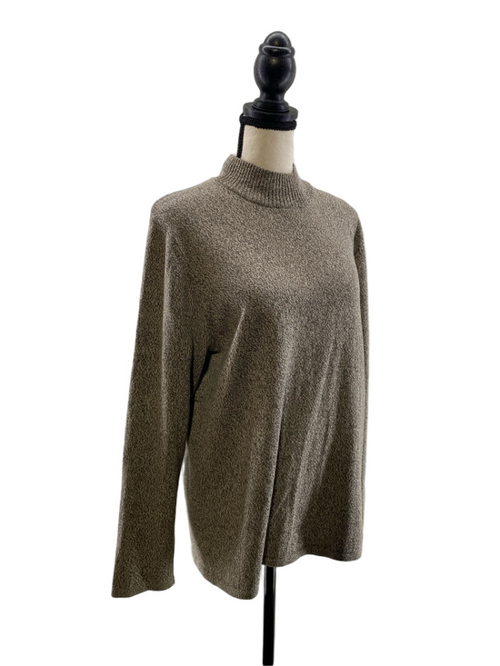 Urban Collection by Jerell Sweaters - URBAN COLLECTION BY JERELL Vintage Mock Neck Women's Sweater in Taupe—L